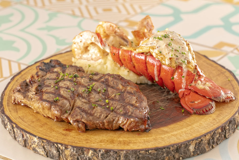 STEAK, SHRIMP AND LOBSTER